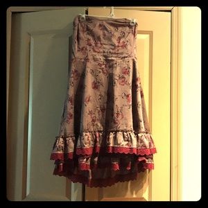 Free People Ruffle Strapless Dress